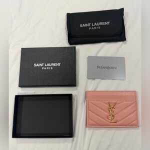 YSL Pink Cassandre Card Case